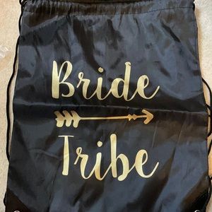 Bride tribe drawstring bag